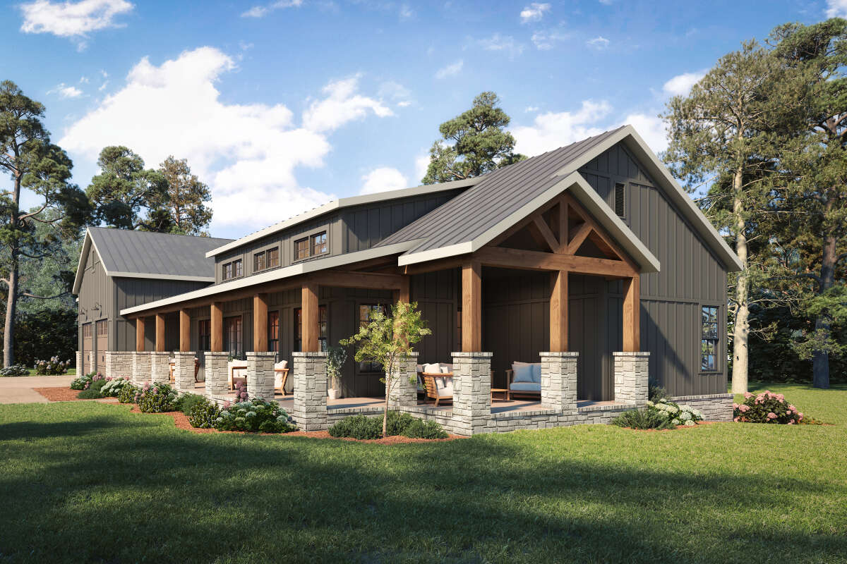 Image of The Homestead exterior side view.