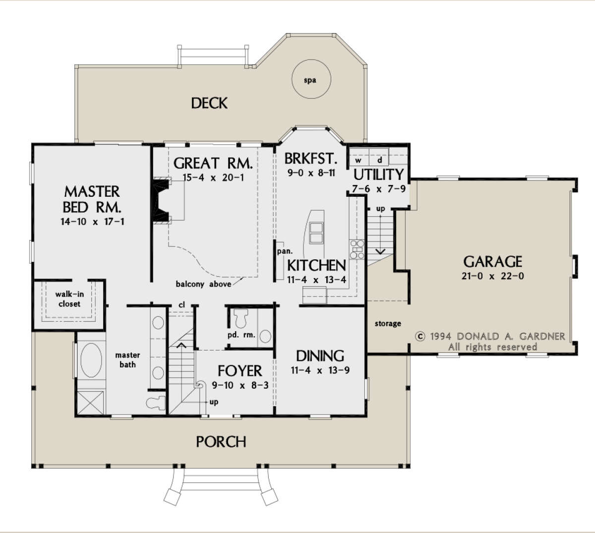 Image of The Cottage's main level floor plans