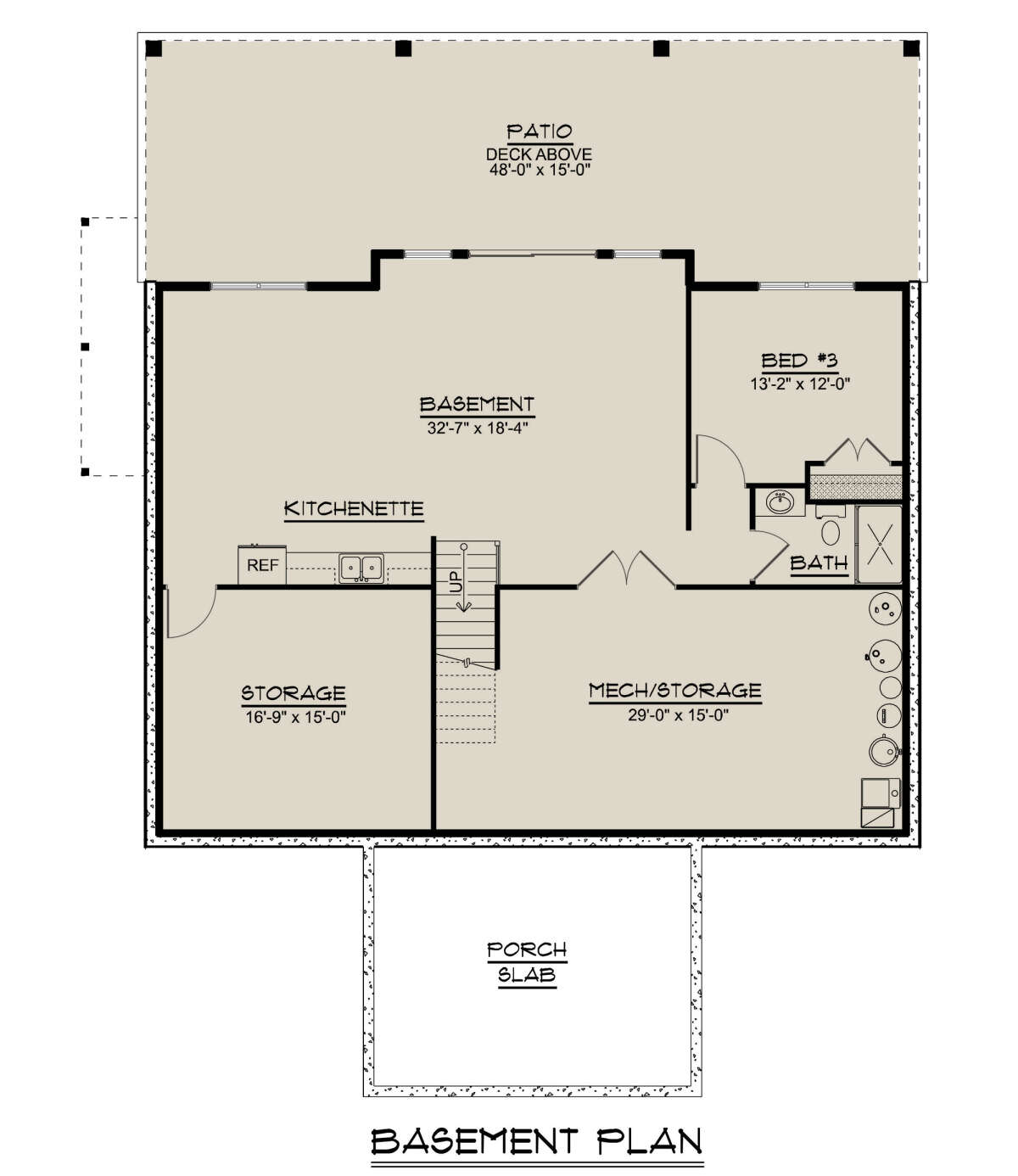 Image of The Waterside second level floor plan.
